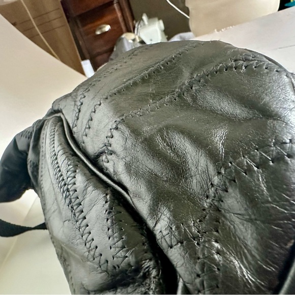 Vtg Leather Fanny Pack Bum Bag! Halloween THE ROCK Adjustable - Picture 7 of 10